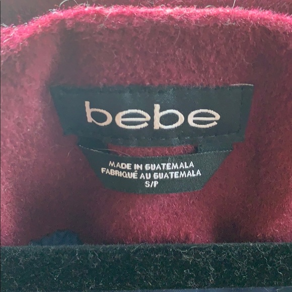 Bebe Burgundy Coat with Hood - Picture 3 of 3